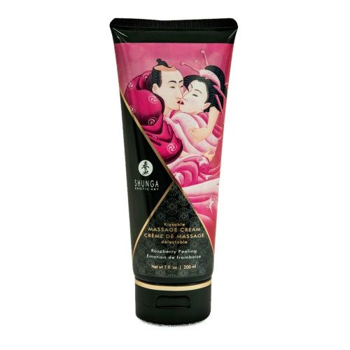 Массажный крем для тела с ароматом малины Raspberry feeling - 200 мл. - Shunga - купить с доставкой в Армавире