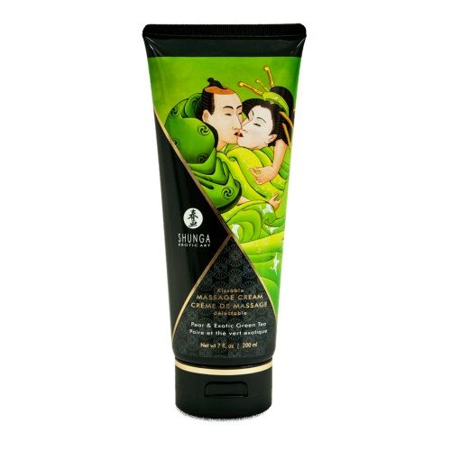 Массажный крем для тела с ароматом груши и зелёного чая Pear   Exotic Green Tea - 200 мл. - Shunga - купить с доставкой в Армавире