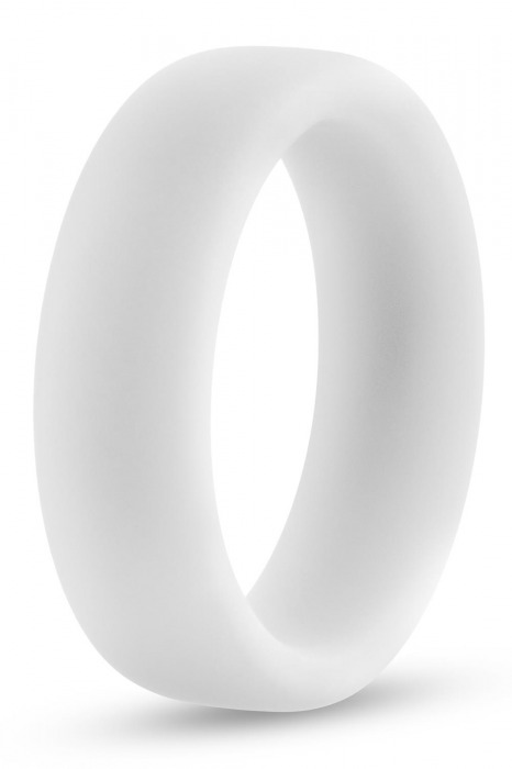 Белое люминесцентное эрекционное кольцо Silicone Glo Cock Ring - Blush Novelties - в Армавире купить с доставкой