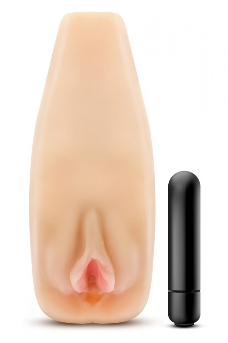 Мастурбатор-вагина с вибрацией Soft   Wet Natasha Realistic Beige Masturbator - Blush Novelties - в Армавире купить с доставкой