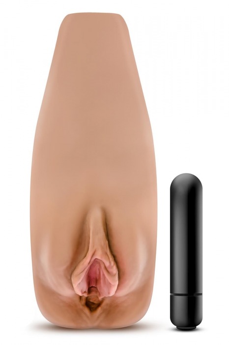 Маструбатор-вагина с вибрацией Soft   Wet Renata Realistic Tan Masturbator - Blush Novelties - в Армавире купить с доставкой