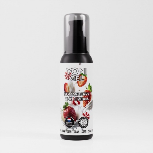 Лубрикант для орального секса SGAN со вкусом клубники со сливками - 100 мл. - SGAN - купить с доставкой в Армавире