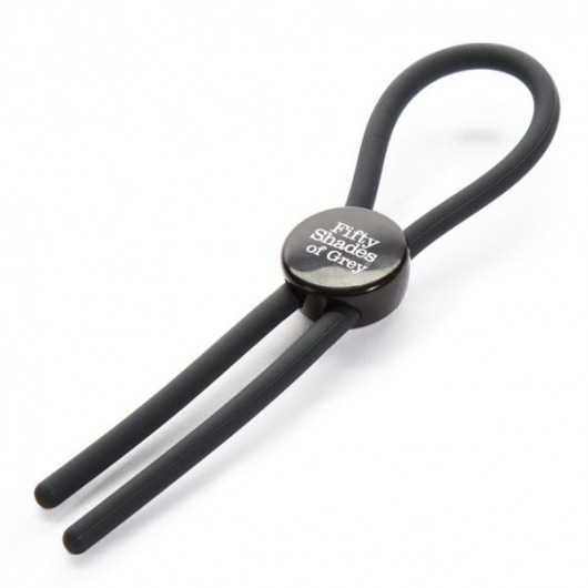 Тёмно-серое эрекционное кольцо с зажимом Again and Again Adjustable Cock Ring - Fifty Shades of Grey - в Армавире купить с доставкой