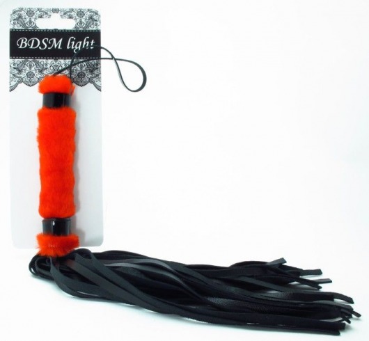 Нежная плеть с красным мехом BDSM Light - 43 см. - БДСМ Арсенал - купить с доставкой в Армавире