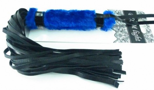 Нежная плеть с синим мехом BDSM Light - 43 см. - БДСМ Арсенал - купить с доставкой в Армавире