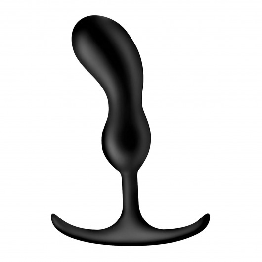 Черный массажер простаты с утяжелителями Premium Silicone Weighted Prostate Plug Medium - 16,3 см. - XR Brands - в Армавире купить с доставкой