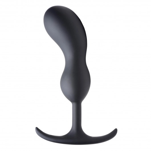 Черный массажер простаты с утяжелителями Premium Silicone Weighted Prostate Plug Large - 18,8 см. - XR Brands - в Армавире купить с доставкой
