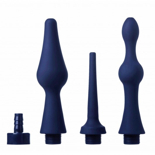 Набор из 3 универсальных насадок для анального душа Universal 3 Piece Silicone Enema Attachment Set - XR Brands - купить с доставкой в Армавире