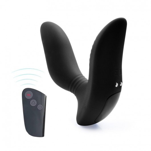 Черный вибромассажер простаты 3,5’’ Remote Control Curve P-spot Massager - 12 см. - Erokay - в Армавире купить с доставкой