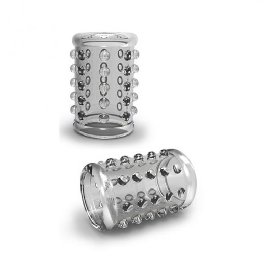 Прозрачная насадка на пенис с шишечками STAY HARD COCK SLEEVE 02 CLEAR - Blush Novelties - в Армавире купить с доставкой