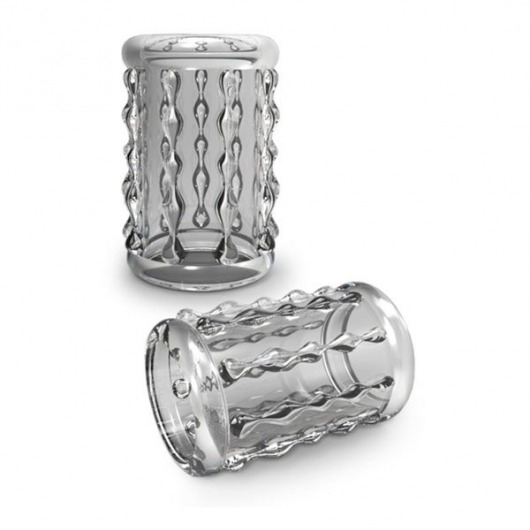 Прозрачная насадка с бороздками STAY HARD COCK SLEEVE 04 CLEAR - Blush Novelties - в Армавире купить с доставкой