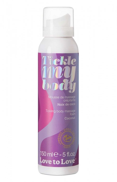Массажная хрустящая пенка Tickle My Body Coconut с ароматом кокоса - 150 мл. - Love to Love - купить с доставкой в Армавире