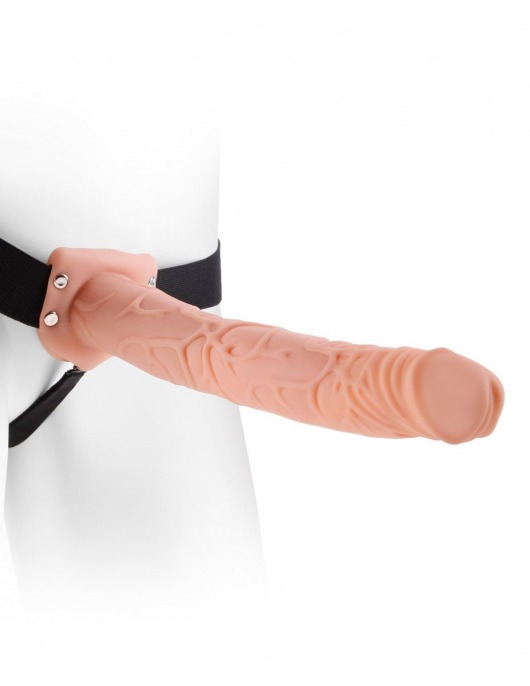 Фаллопротез телесного цвета Hollow Strap-On - 29 см. - Pipedream - купить с доставкой в Армавире