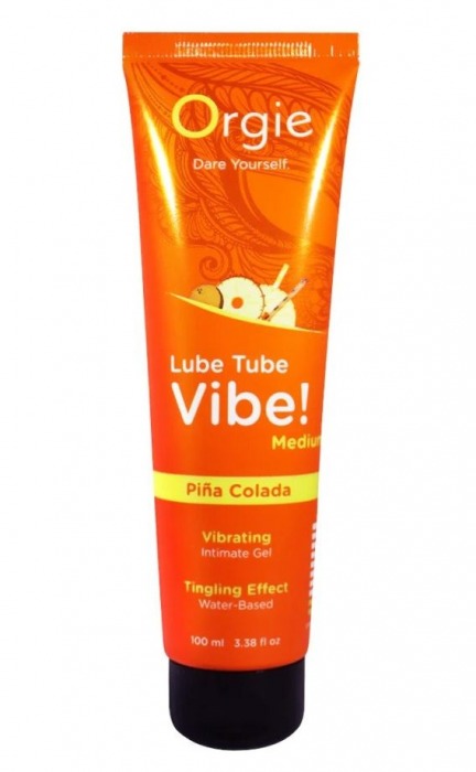 Гель с эффектом вибрации Lube Tube Vibe Medium Pina Colada - 100 мл. - ORGIE - купить с доставкой в Армавире