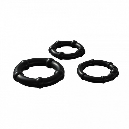 Набор из 3 черных эрекционных колец Babooom Ring Set - Adrien Lastic - в Армавире купить с доставкой