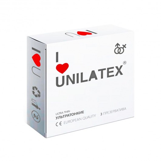 Ультратонкие презервативы Unilatex Ultra Thin - 3 шт. - Unilatex - купить с доставкой в Армавире