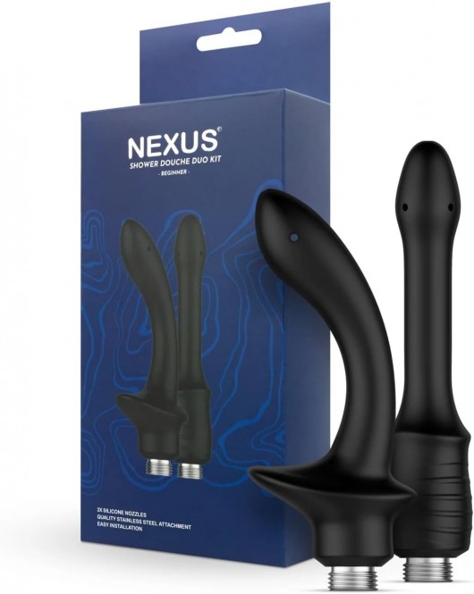 Набор из 2 насадок для анального душа Shower Douche Duo Kit Beginner - Nexus Range - купить с доставкой в Армавире