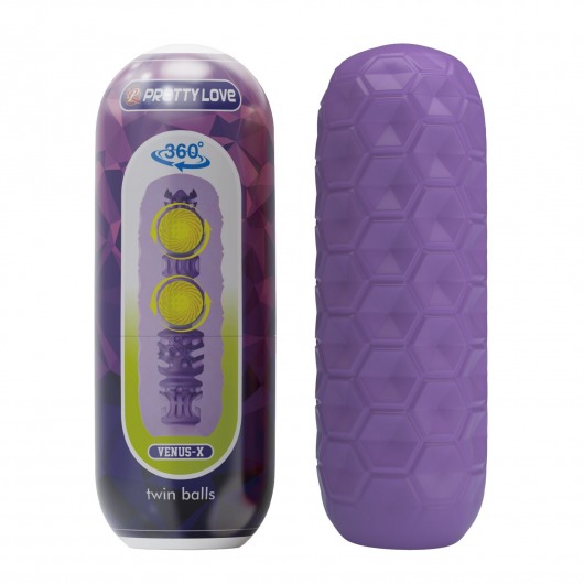 Фиолетовый мастурбатор Venus-X Twin balls - Baile - в Армавире купить с доставкой