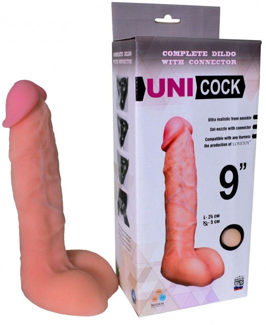 Фаллическая насадка Харнесс UNICOCK 9  - 24 см. - LOVETOY (А-Полимер) - купить с доставкой в Армавире