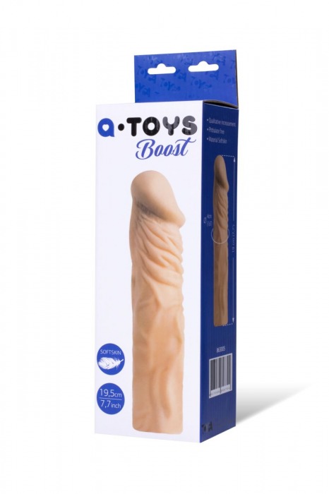 Насадка с ярко выраженной головкой и рельефным стволом - 19 см. - A-toys - в Армавире купить с доставкой
