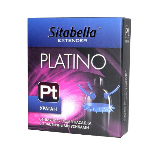 Стимулирующая насадка с усиками и шипиками Platino  Ураган - Sitabella - купить с доставкой в Армавире