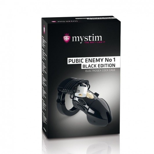 Пояс верности с электростимуляцией Mystim Pubic Enemy No1 Black Edition - MyStim - купить с доставкой в Армавире