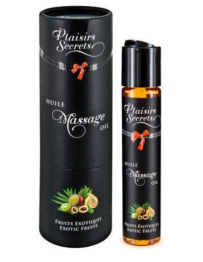 Массажное масло с ароматом экзотических фруктов Huile de Massage Gourmande Fruits Exotiques - 59 мл. - Plaisir Secret - купить с доставкой в Армавире