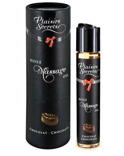 Массажное масло с ароматом шоколада Huile de Massage Gourmande Chocolat - 59 мл. - Plaisir Secret - купить с доставкой в Армавире