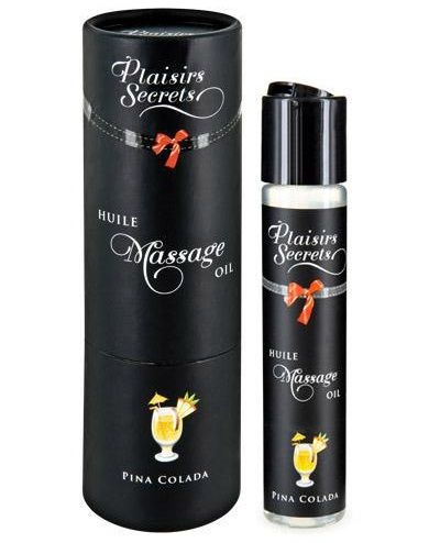 Массажное масло с ароматом пина колады Huile de Massage Gourmande Pina Colada - 59 мл. - Plaisir Secret - купить с доставкой в Армавире