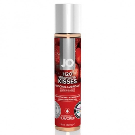 Смазка с ароматом клубники JO Flavored Strawberry Kiss - 30 мл. - System JO - купить с доставкой в Армавире