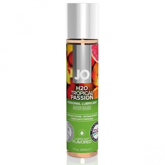 Смазка с ароматом тропических фруктов JO Flavored Tropical Passion - 30 мл. - System JO - купить с доставкой в Армавире