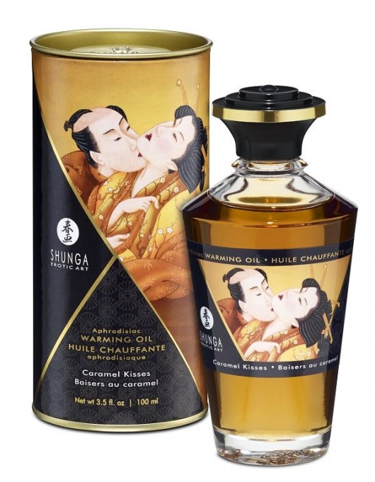 Массажное интимное масло с ароматом карамели - 100 мл. - Shunga - купить с доставкой в Армавире