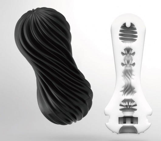 Мастурбатор FLEX Rocky Black с плотным рельефом - Tenga - в Армавире купить с доставкой