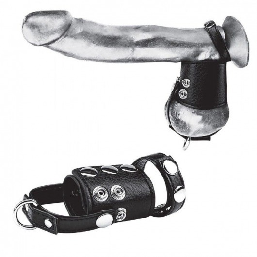 Кольцо на член и мошонку Cock Ring With 2  Ball Stretcher And Optional Weight Ring - BlueLine - в Армавире купить с доставкой