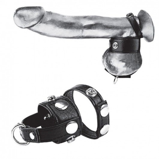 Утяжка для мошонки и пениса Cock Ring With 1  Ball Stretcher And Optional Weight Ring - BlueLine - купить с доставкой в Армавире