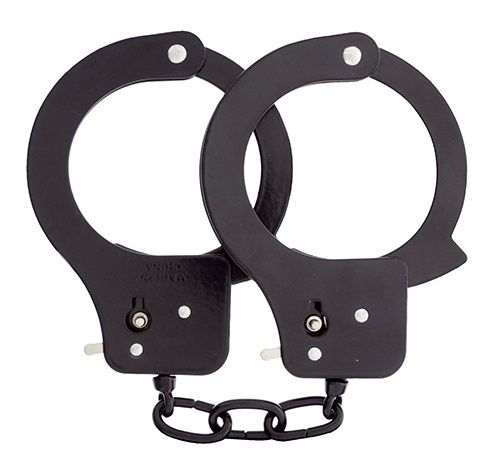 Чёрные наручники из листового металла BONDX METAL CUFFS BLACK - Dream Toys - купить с доставкой в Армавире