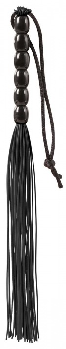 Чёрная мини-плеть из резины Rubber Mini Whip - 22 см. - Blush Novelties - купить с доставкой в Армавире