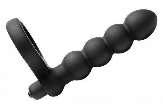 Насадка для двойного проникновения Double Fun Cock Ring with Double Penetration Vibe - XR Brands - в Армавире купить с доставкой
