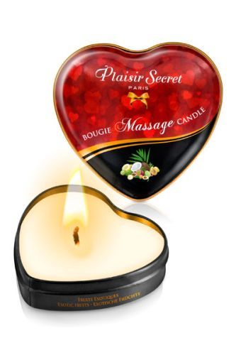 Массажная свеча с ароматом экзотических фруктов Bougie Massage Candle - 35 мл. - Plaisir Secret - купить с доставкой в Армавире