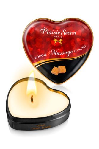 Массажная свеча с ароматом карамели Bougie Massage Candle - 35 мл. - Plaisir Secret - купить с доставкой в Армавире