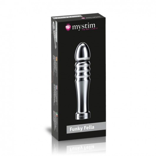 Ребристый фаллоимитатор для электростимуляции Funky Fella Rill Dildo - 13 см. - MyStim - купить с доставкой в Армавире