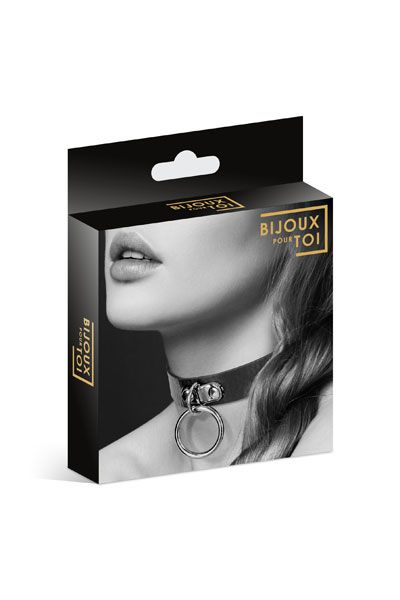 Узенький ошейник из полиуретана с кольцом - Bijoux Pour Toi - купить с доставкой в Армавире