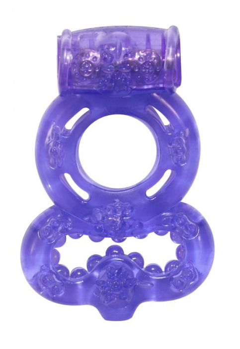 Фиолетовое эрекционное кольцо Rings Treadle с подхватом - Lola Games - в Армавире купить с доставкой