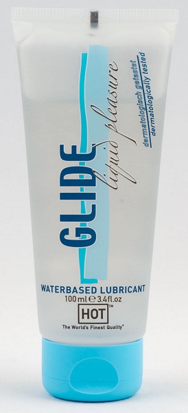 Интимная смазка на водной основе Glide - 100 мл. - HOT - купить с доставкой в Армавире