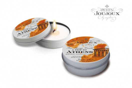 Массажная свеча Petits Joujoux Athens с ароматом муската и пачули - 33 гр. - MyStim - купить с доставкой в Армавире
