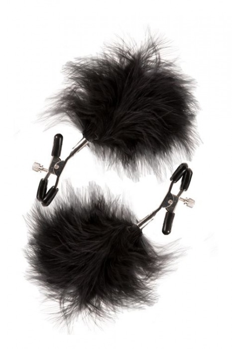 Зажимы для сосков с пухом FEATHERED NIPPLE CLAMPS - Blush Novelties - купить с доставкой в Армавире