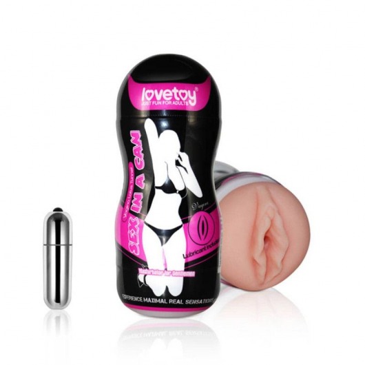 Мастурбатор-вагина Sex In A Can Vibra Vagina Tunnel - Lovetoy - в Армавире купить с доставкой