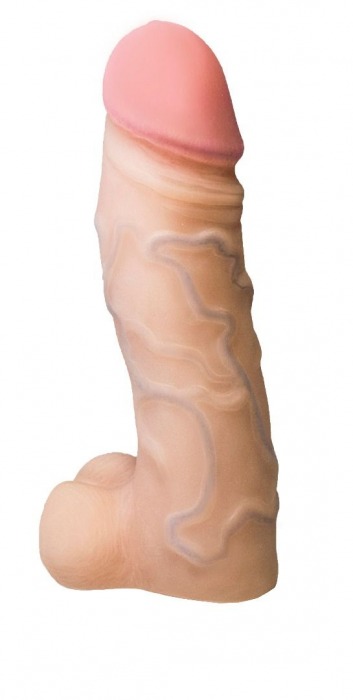 Реалистичная насадка с мошонкой REAL Standard - 15,5 см. - LOVETOY (А-Полимер) - купить с доставкой в Армавире