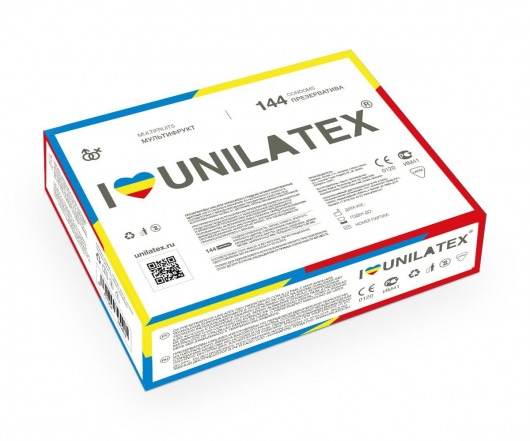Разноцветные ароматизированные презервативы Unilatex Multifruits - 144 шт. - Unilatex - купить с доставкой в Армавире
